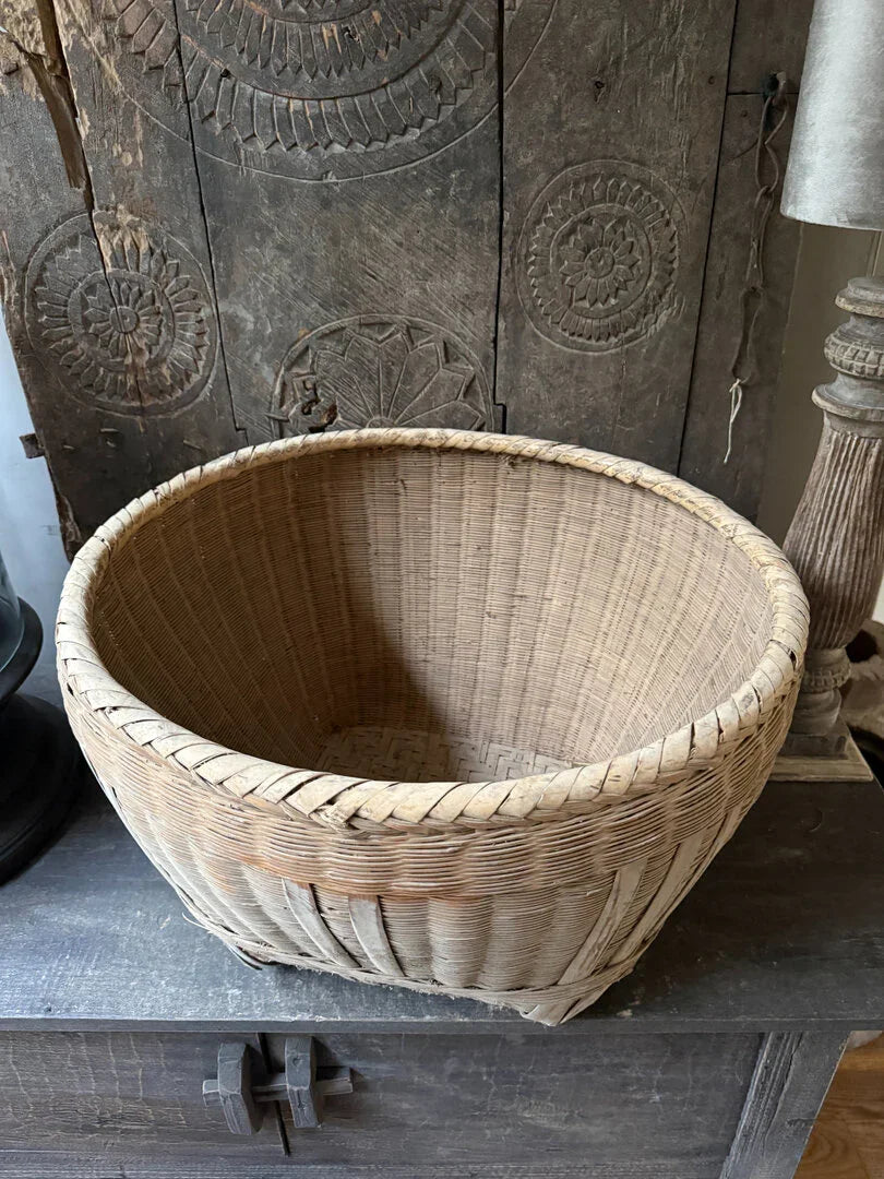Originele rieten Chinese mand - My Sober Home