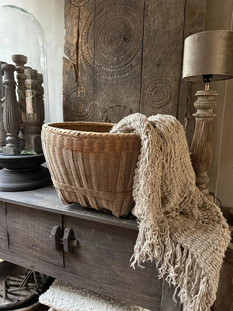 Originele rieten Chinese mand - My Sober Home