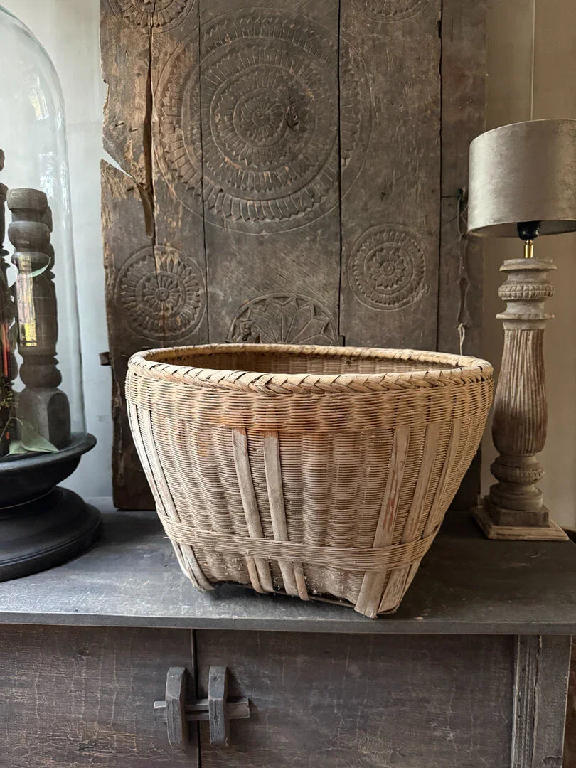 Originele rieten Chinese mand - My Sober Home
