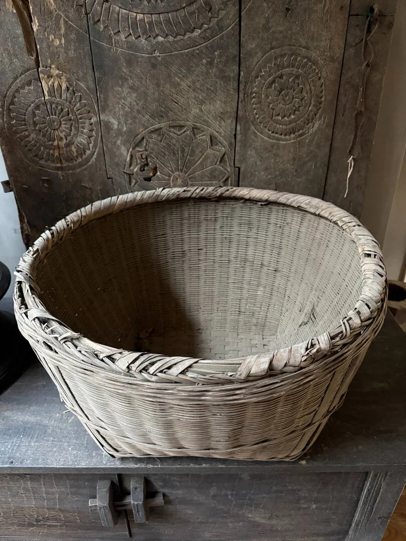 Originele rieten Chinese mand - My Sober Home