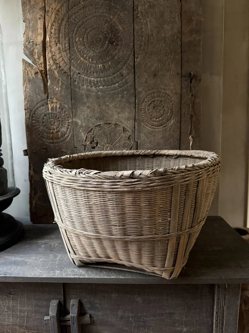 Originele rieten Chinese mand - My Sober Home
