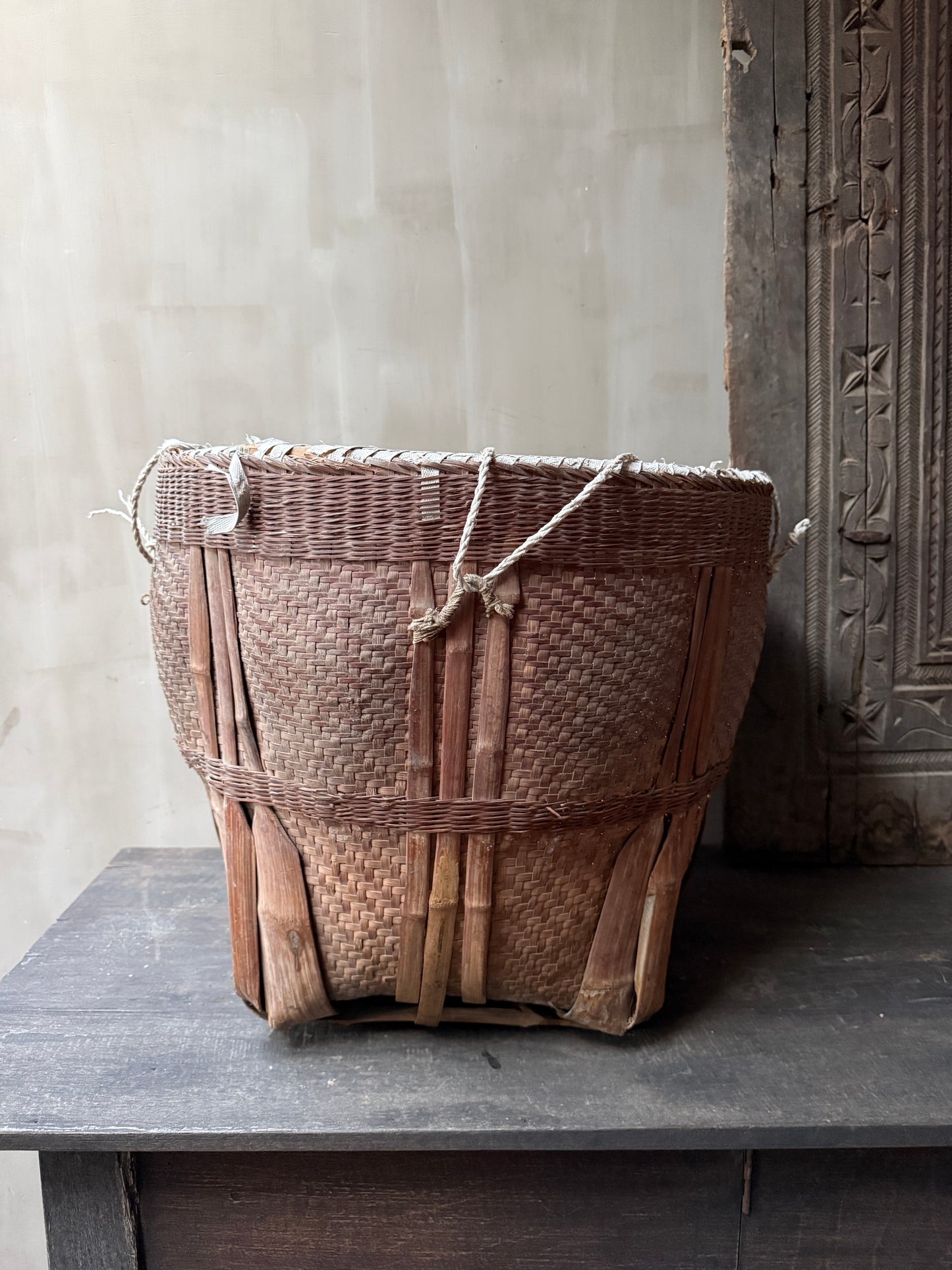 Antique original Asian basket