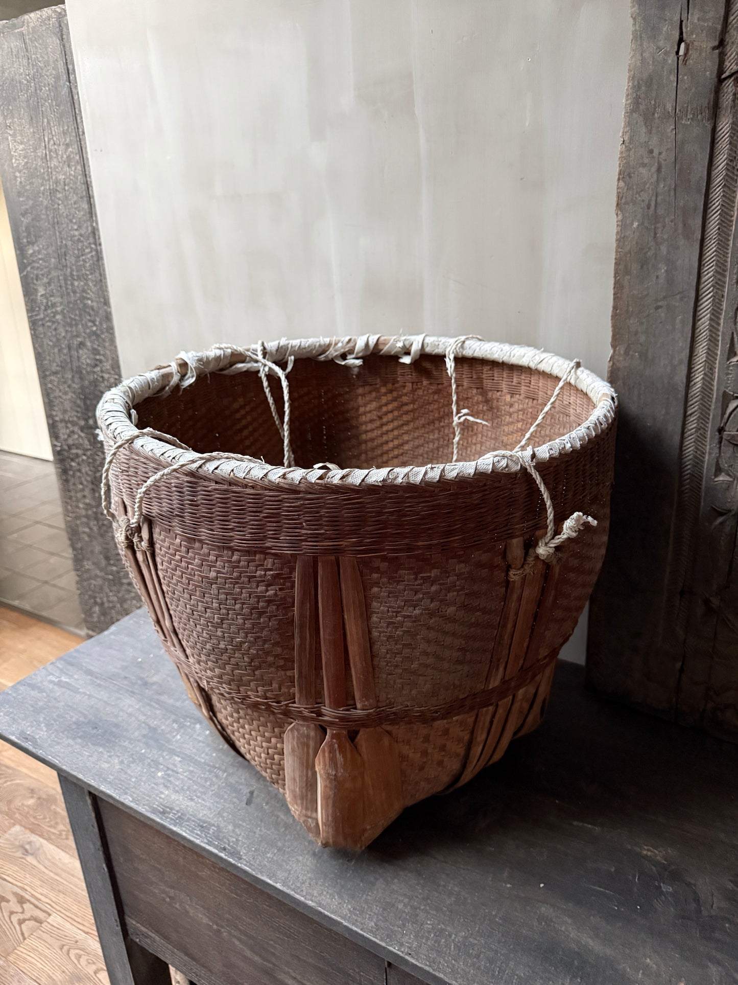 Antique original Asian basket