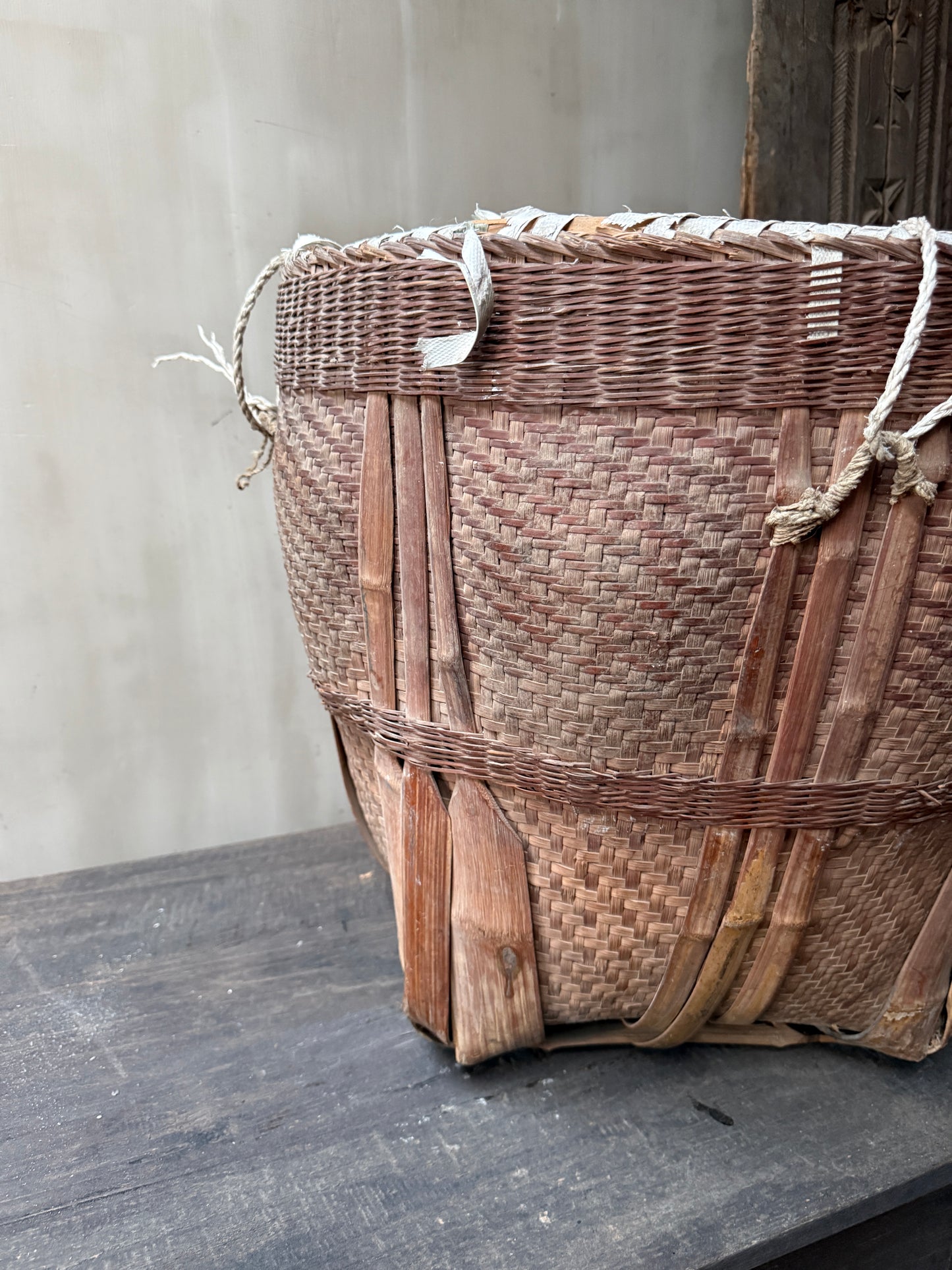 Antique original Asian basket