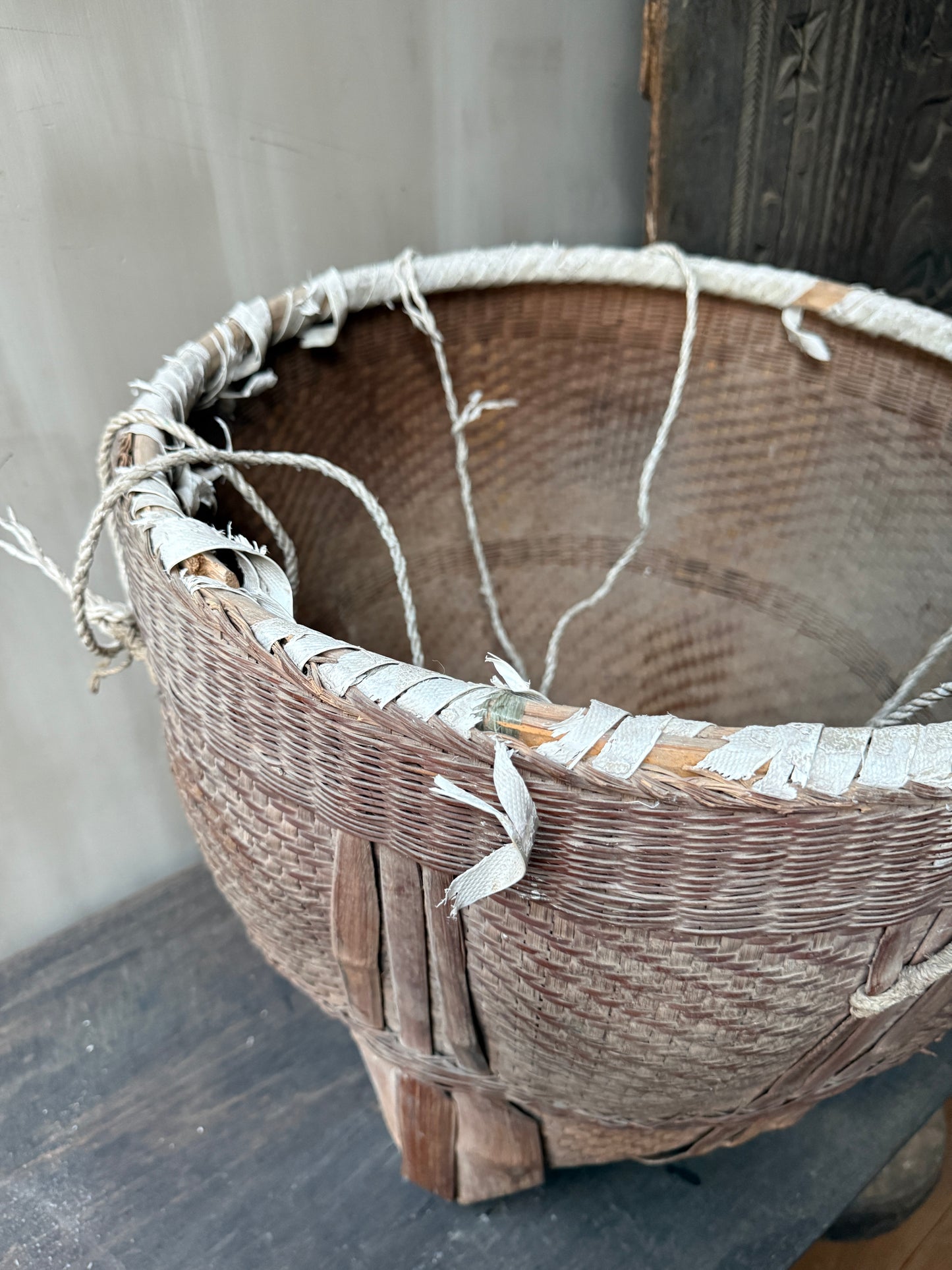 Antique original Asian basket
