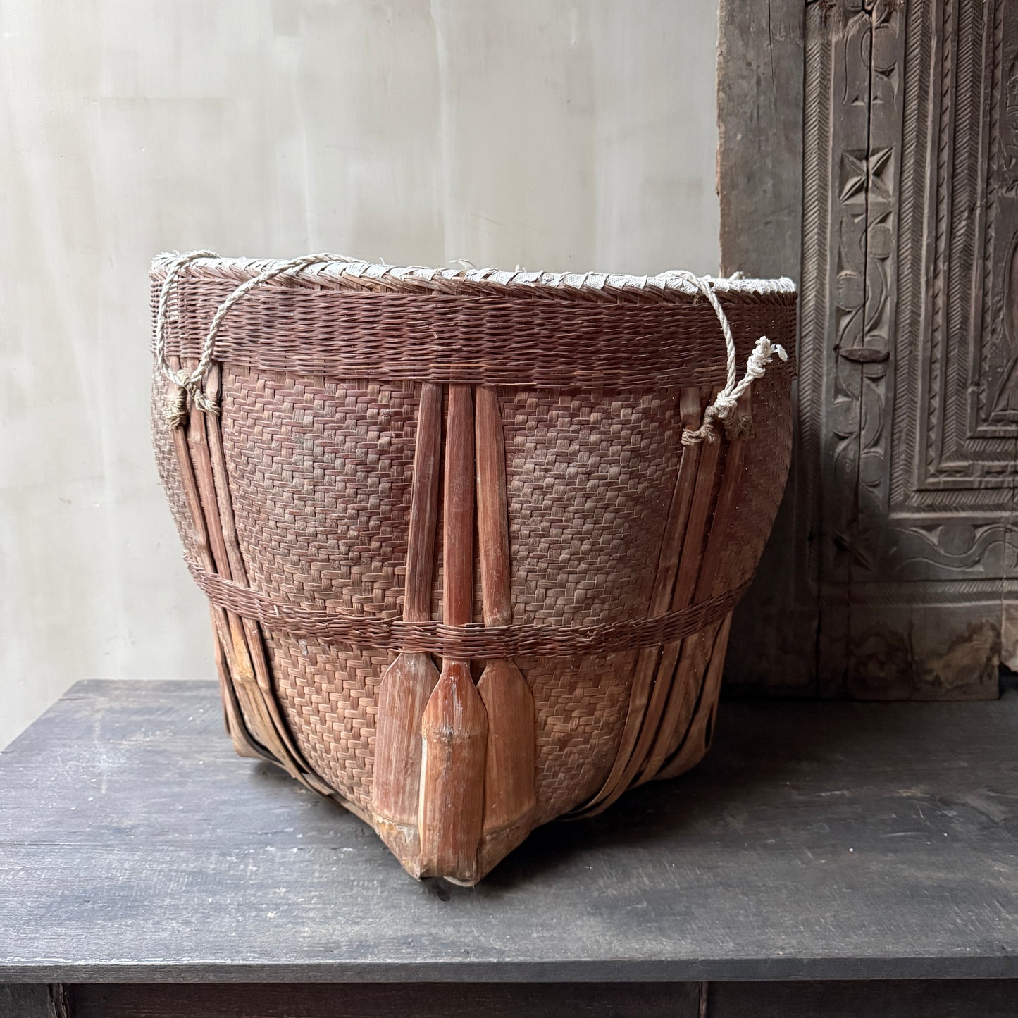 Antique original Asian basket