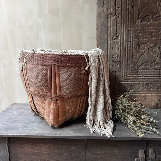 Antique original Asian basket