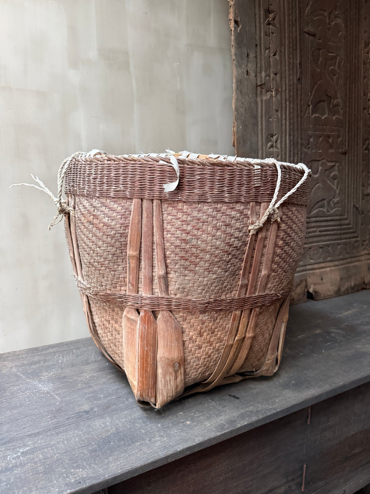 Antique original Asian basket