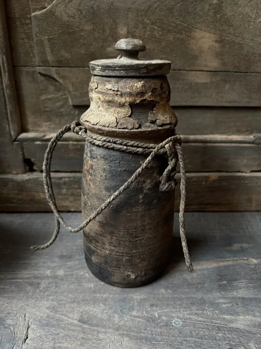 Oud Nepalees kruikje met deksel 2 - My Sober Home