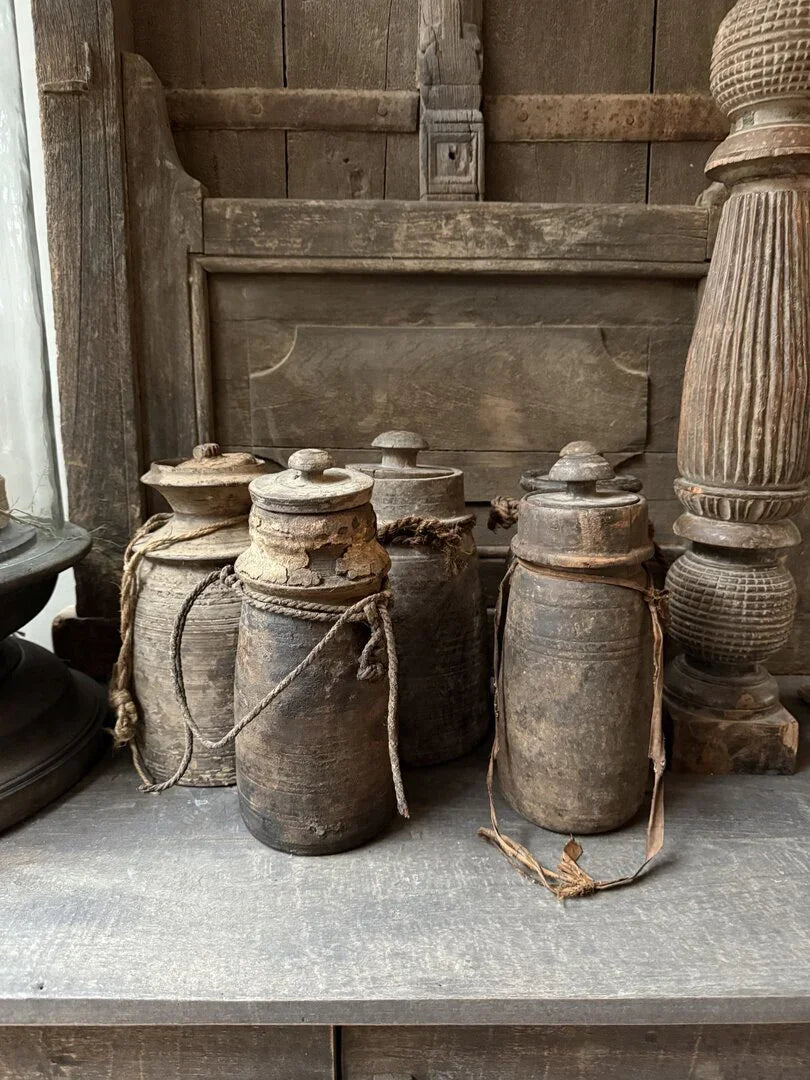 Oud Nepalees kruikje met deksel 5 - My Sober Home