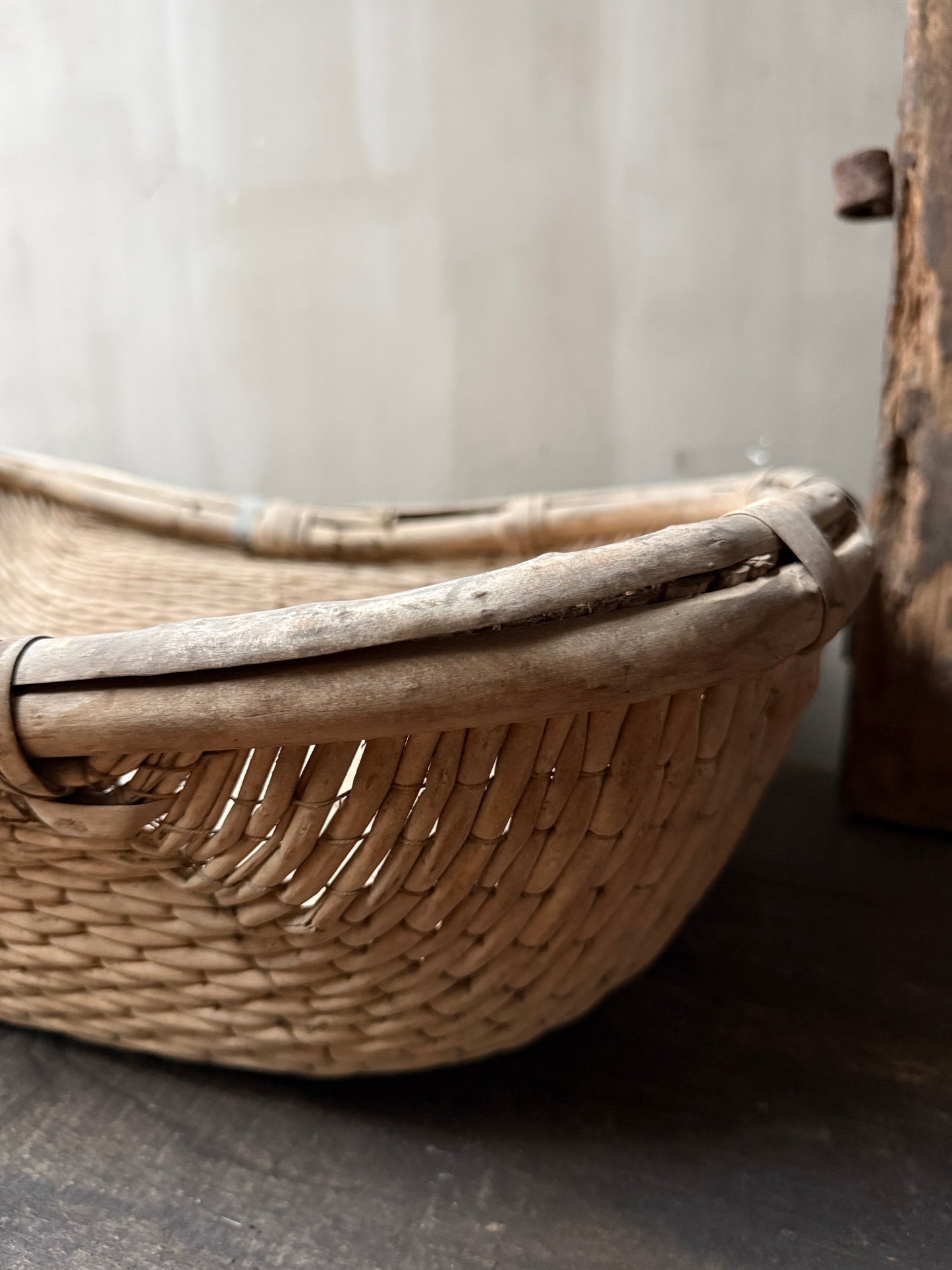 Oosterse oogst mand rechthoek