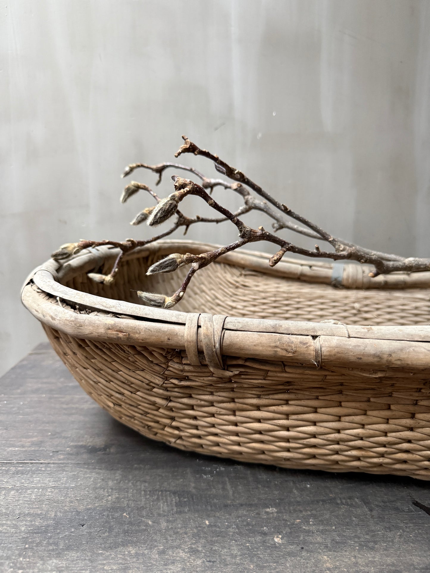 Oosterse oogst mand rechthoek