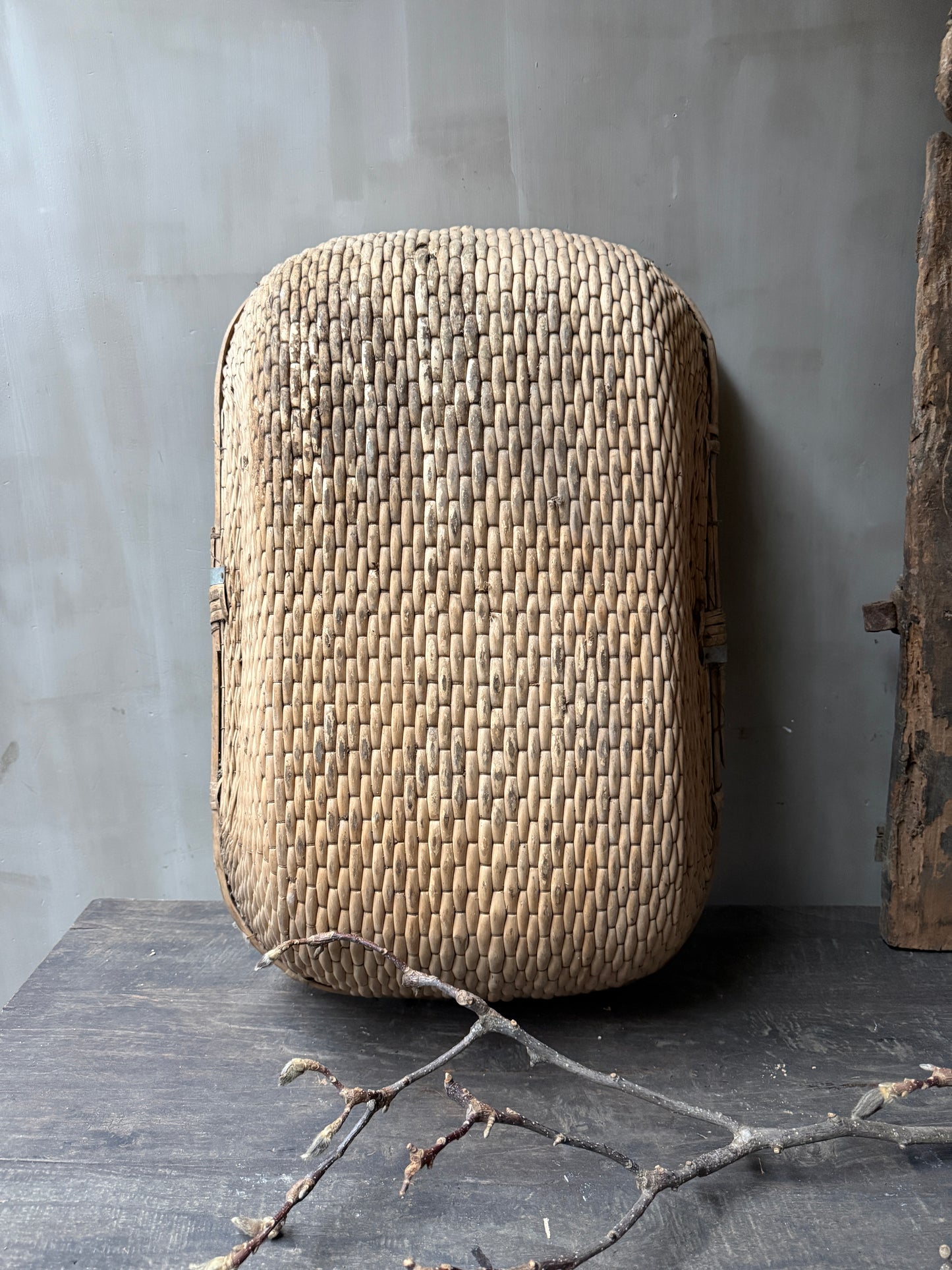 Oosterse oogst mand rechthoek