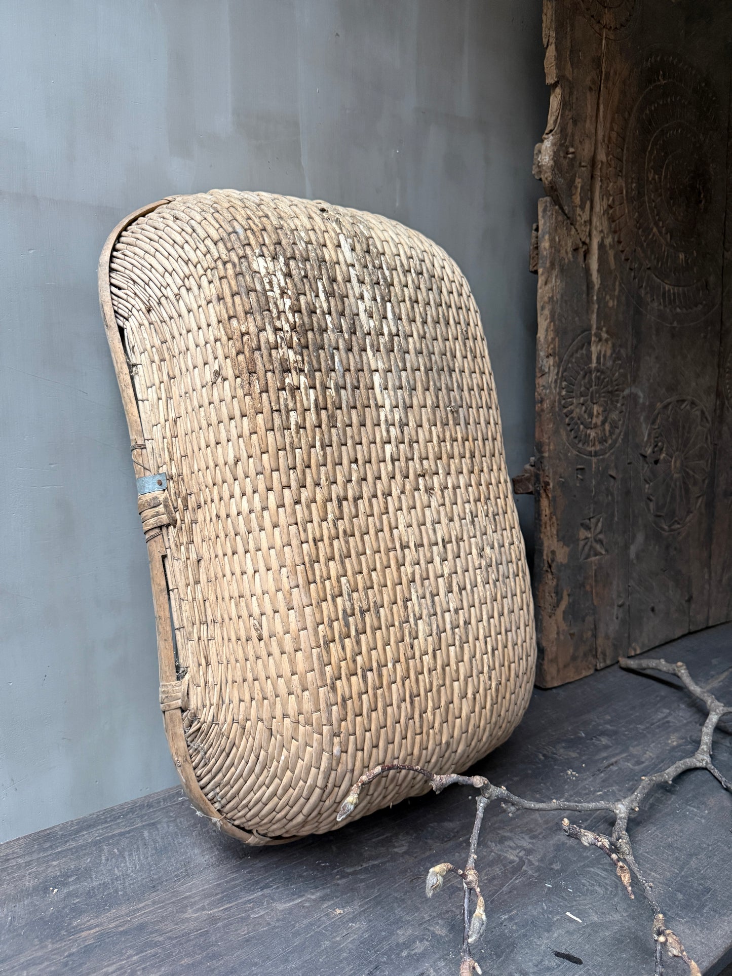 Oosterse oogst mand rechthoek