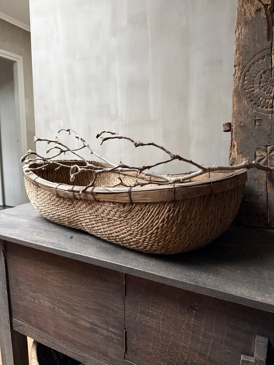 Oosterse oogst mand rechthoek