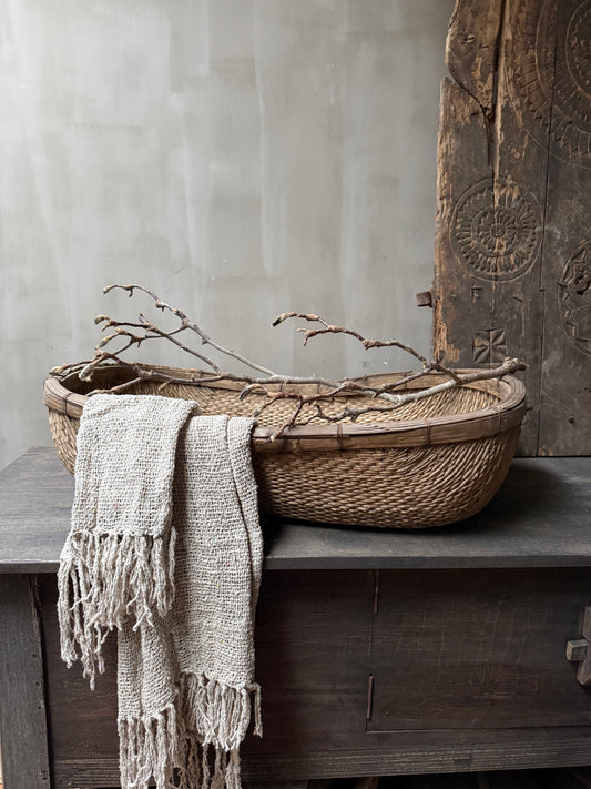 Oosterse oogst mand rechthoek