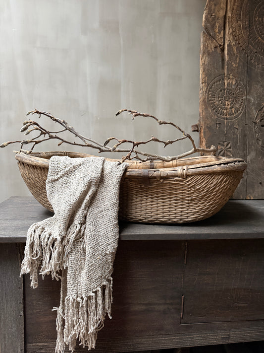 Oosterse oogst mand rechthoek