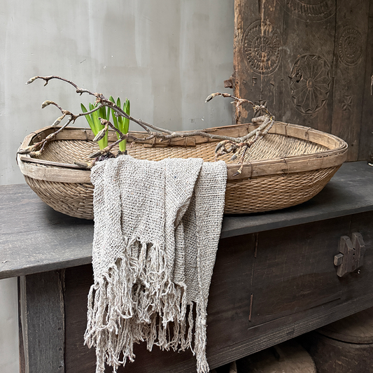 Oosterse oogst mand rechthoek