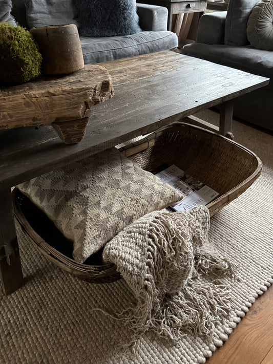 Oosterse oogst mand rechthoek