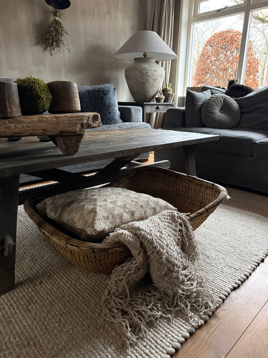 Oosterse oogst mand rechthoek