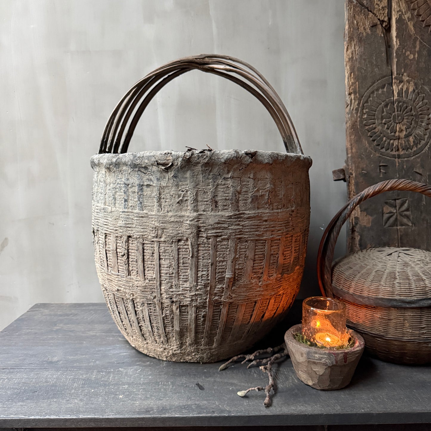 Chinese picking basket with handle