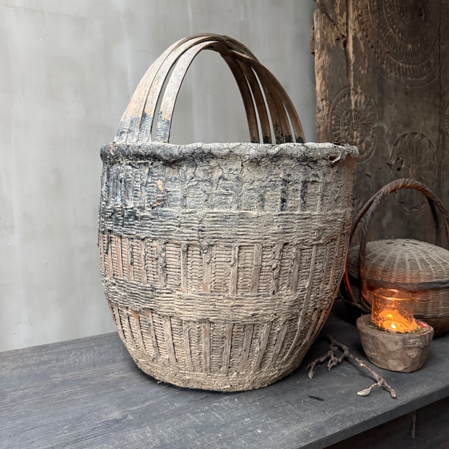 Chinese picking basket with handle