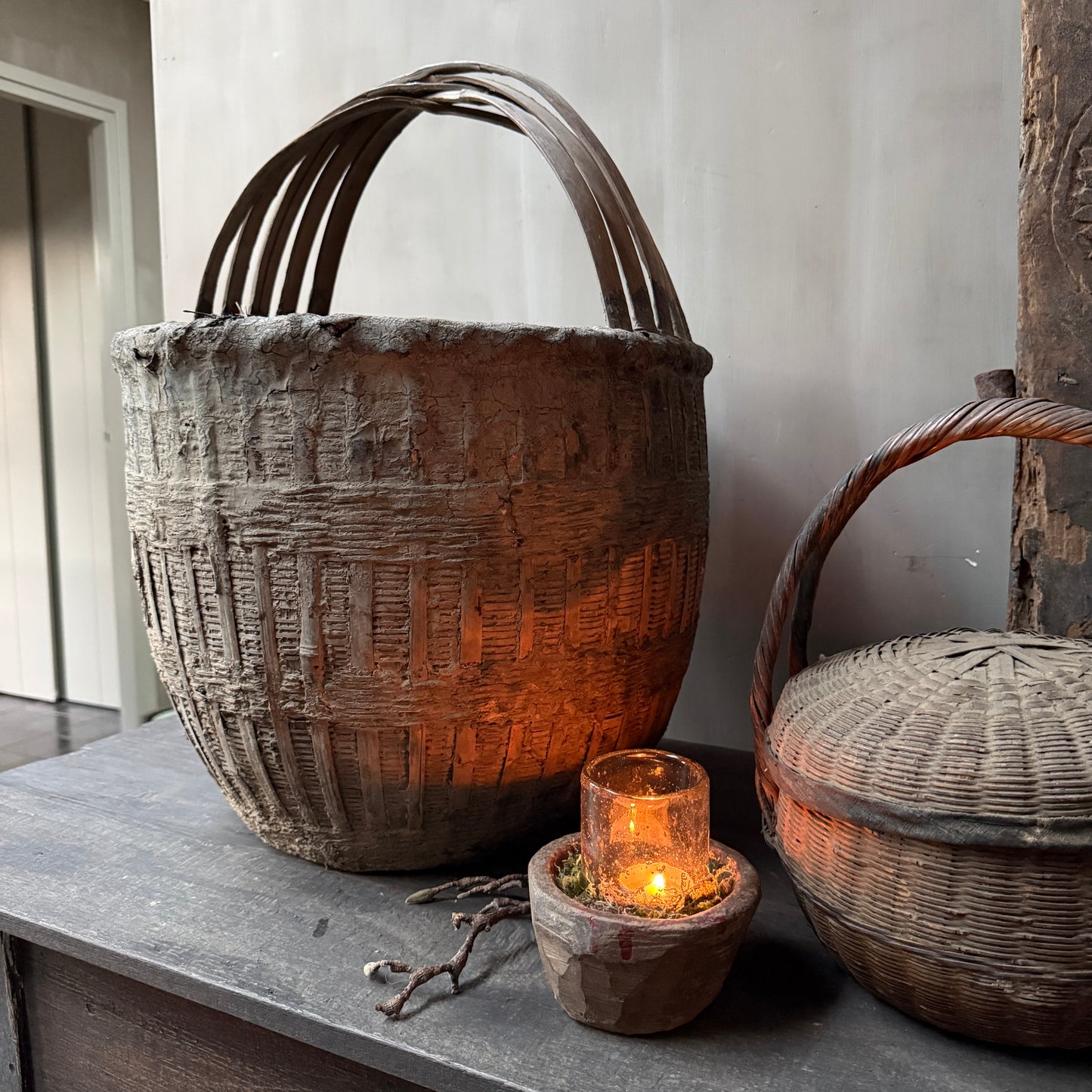 Chinese picking basket with handle