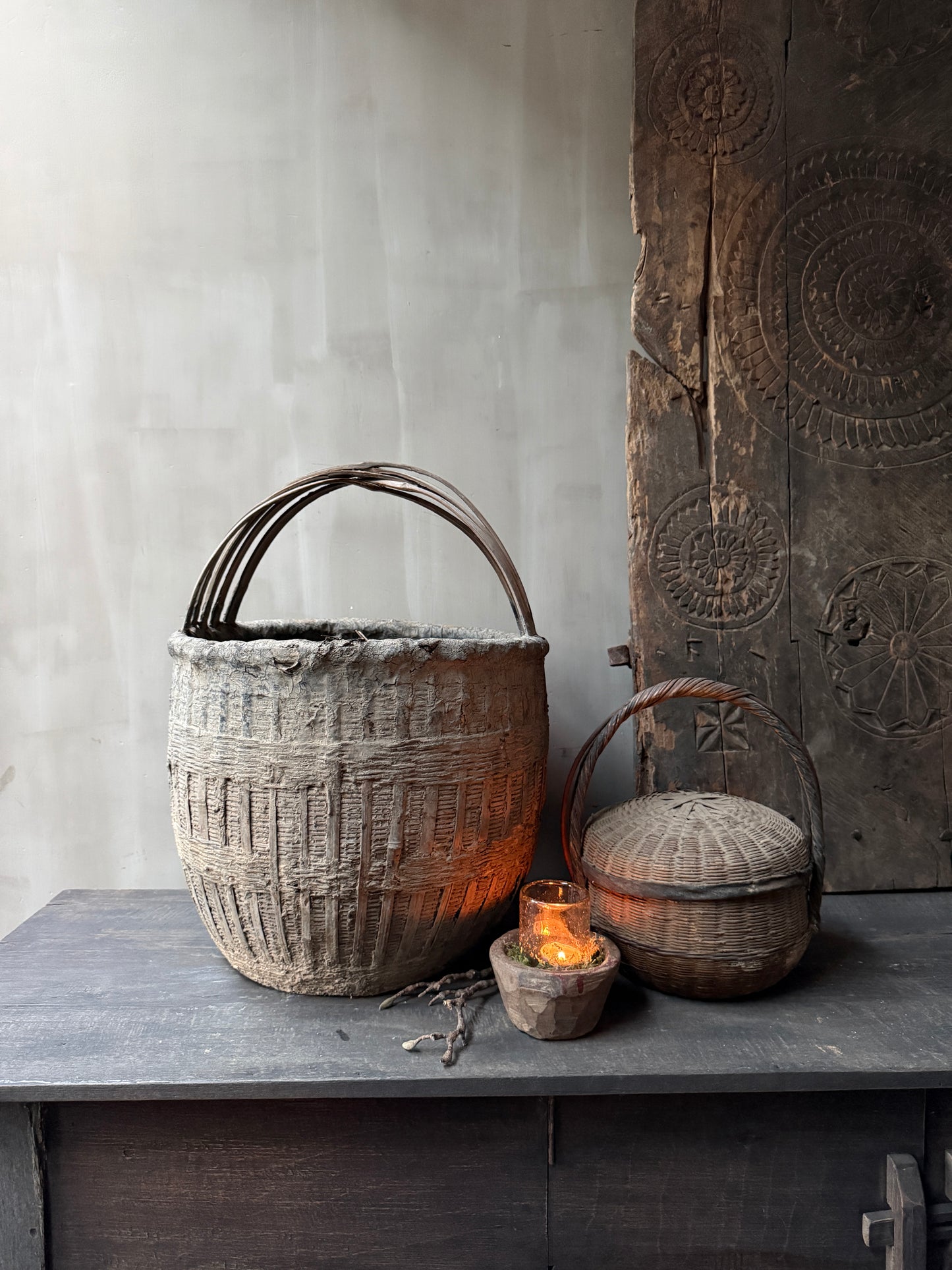 Chinese picking basket with handle