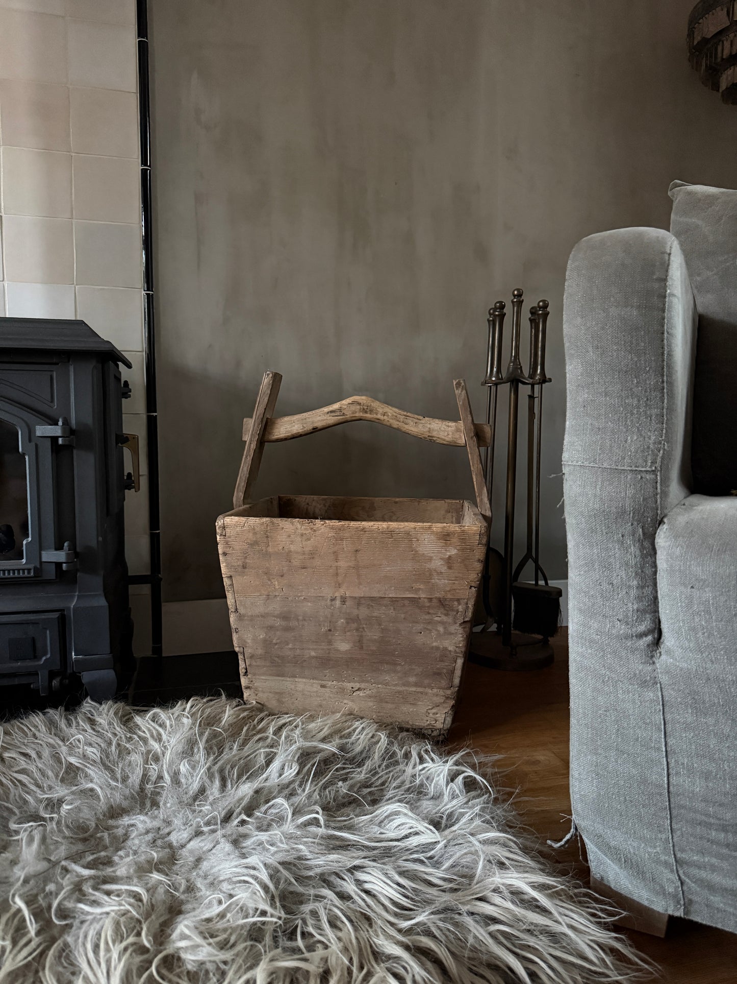 Chinesische Reisschale mit Griff