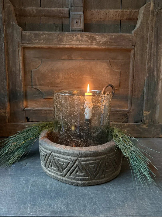 Interieur decoratie set schaal houtsnijwerk - My Sober Home