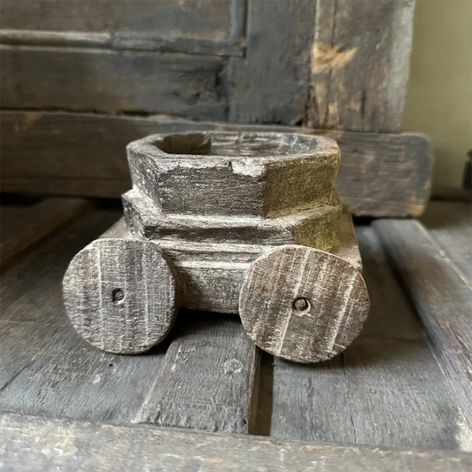 Unique old wooden toy / box