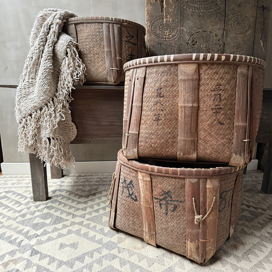 Antique original Asian basket