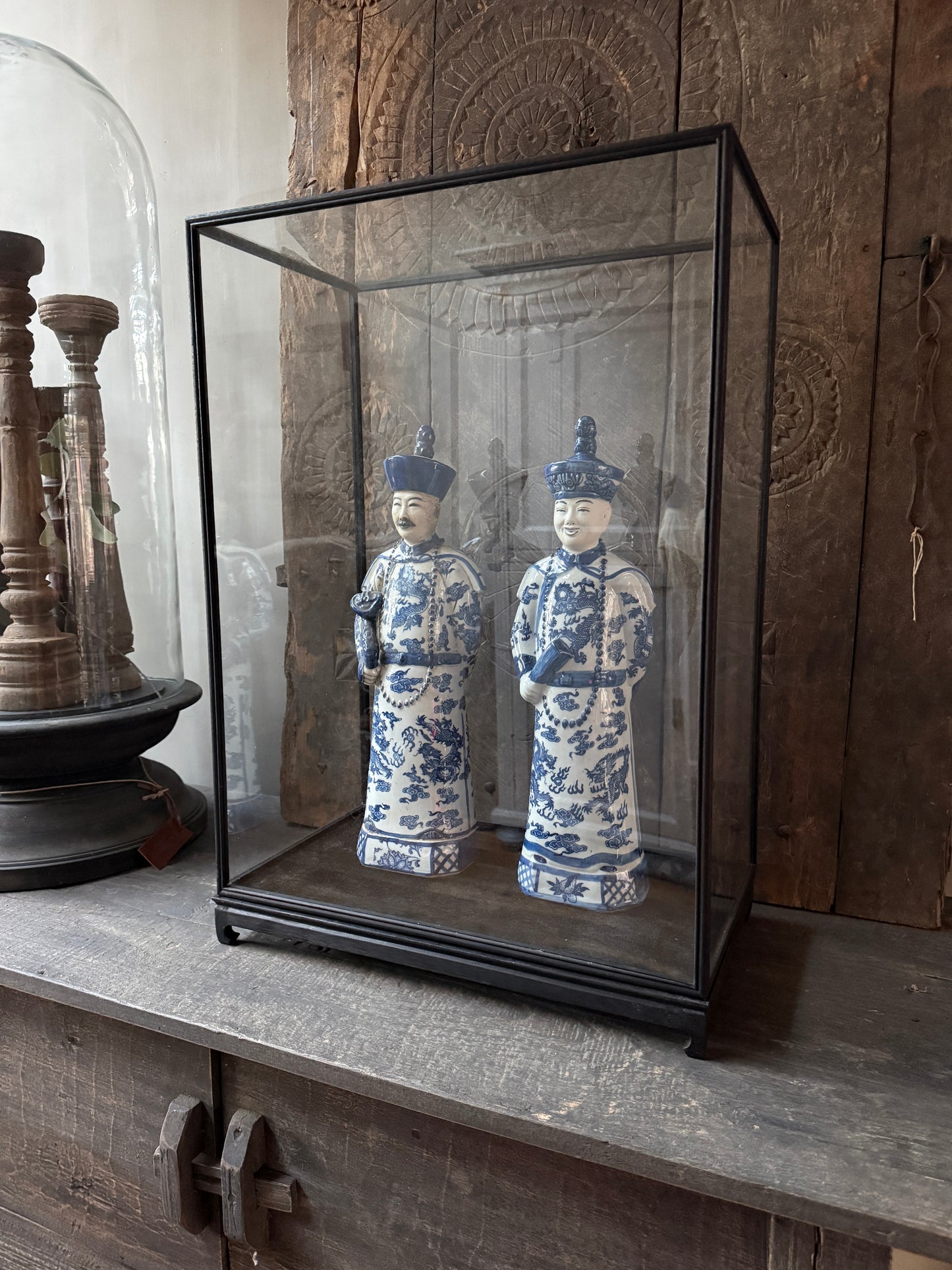 Chinese porcelain statuette of an emperor standing