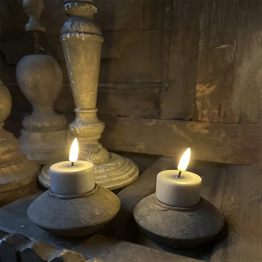 Tealight Wax LED Gray (2 pieces)