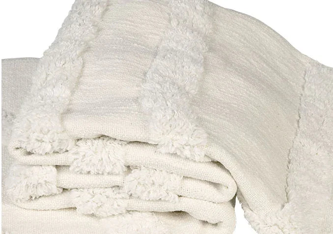 Close-up van natuurlijke woondeken Glasgow, handgemaakt, zacht en luchtig, My Sober Home